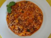 Rotes Hack-Risotto - Rezept