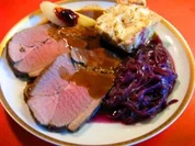 Rehbockkeule gebeizt ( Buttermilch+Rotwein ) - Rezept