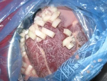 Rehbockkeule gebeizt ( Buttermilch+Rotwein ) - Rezept - Bild Nr. 4