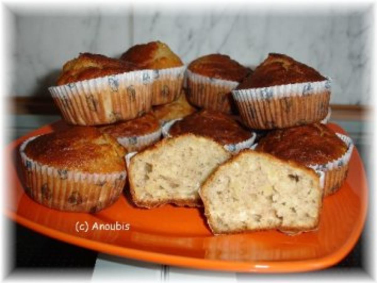 Kuchen/Gebäck - Bananenmuffins mit Nüssen - Rezept