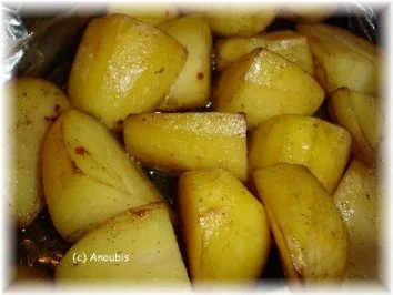 Beilage - Würzkartoffeln aus dem Bratschlauch - Rezept