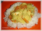 Geflügelgericht - Hähnchenbrust in Currysosse - Rezept