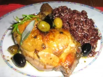 Rezept: Salbeihähnchen mit Oliven Bild Nr. 2 Salbeihähnchen mit Oliven - Rezept - Bild Nr. 2