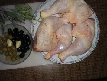 Rezept: Salbeihähnchen mit Oliven Bild Nr. 4 Salbeihähnchen mit Oliven - Rezept - Bild Nr. 4