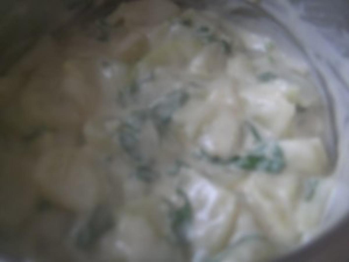 Pangasius-Filet mit Rahmkohlrabi  Salatbeilage - Rezept - Bild Nr. 7