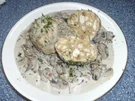 Rahm-Champignons mit Semmelknödel - Rezept