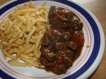 Rindergeschnetzeltes in Biersosse und Spätzle - Rezept - Bild Nr. 7