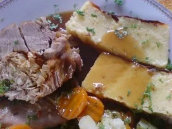 Kartoffel-Gugelhupf-Pudding als Beilage zu meiner dicken Rippe in Altbiersauce - Rezept - Bild Nr. 8