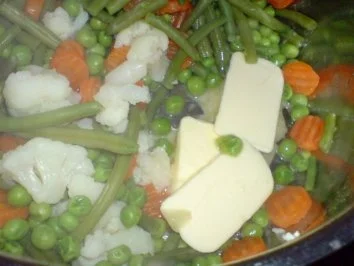 Mischgemüse zu Schweineschnitzel mit Buttersoße - Rezept - Bild Nr. 3