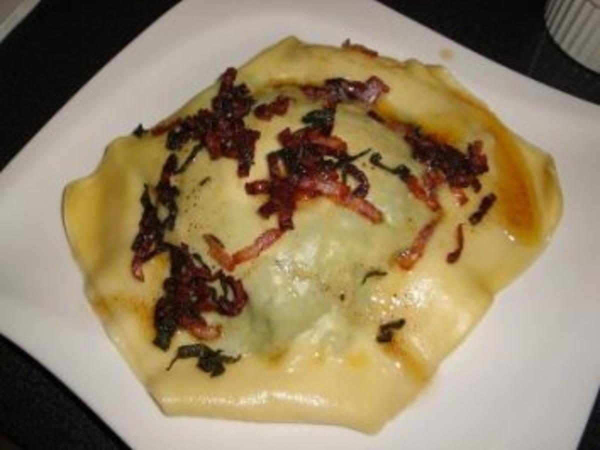 Ravioli mit Spinat und Ei - schnell &amp; einfach - von simu
