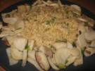 Hirsotto mit Kräutersaitlingen und Lauchzwiebeln - Rezept