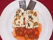 Mascarponeparfait mit Rhabarber und Erdbeeren - Rezept