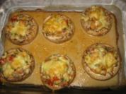 Mit Lachs und Krabben gefüllte Pilze - Rezept