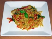 Mie-Nudeln mit Tigergarnelen - Rezept