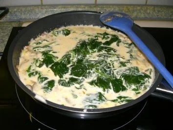 Champignons gefüllt mit Blattspinat - Rezept - Bild Nr. 4