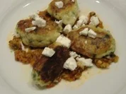 Parmesannockerln mit Spinat und Schafskäse - Rezept