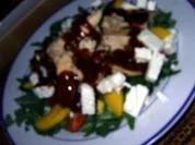 Fruchtiger Salat mit Hähnchenbruststreifen - Rezept