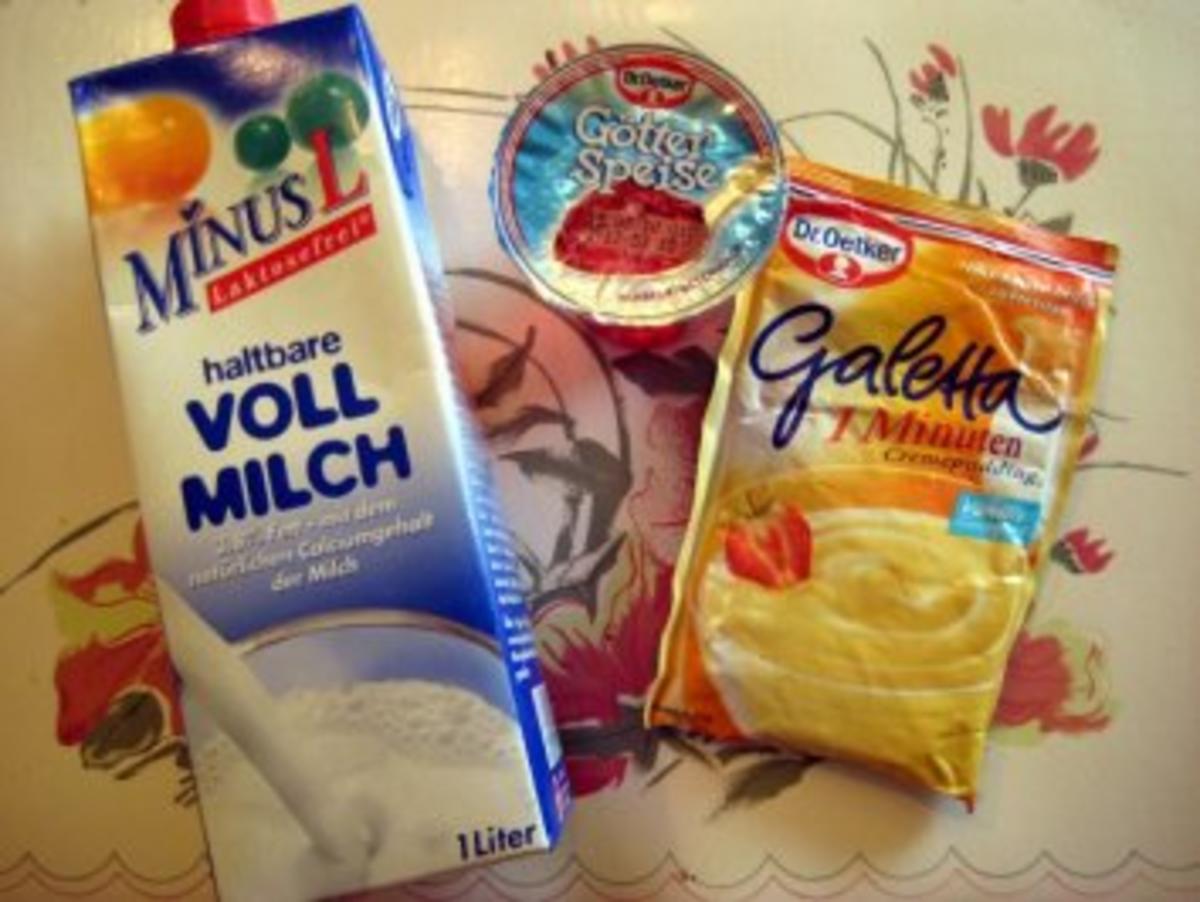 Vanillecreme Pudding mit Himbeer Götterspeise - Rezept - Bild Nr. 2