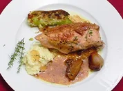 Normannische Maispoularde mit Wirsingroulade und Selleriepüree - Rezept