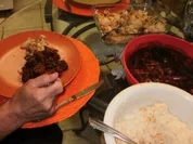 Paprika Schweinefleisch  -Es sieht wie Goulash aus,  mit verschiedenen Paperikaschoten- Schnell in 30 Minuten - Rezept