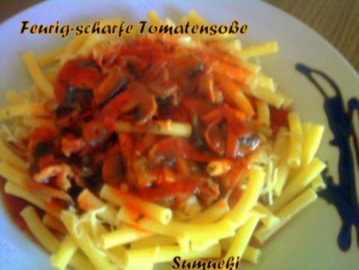 Feurig-scharfe Tomatensoße - Rezept