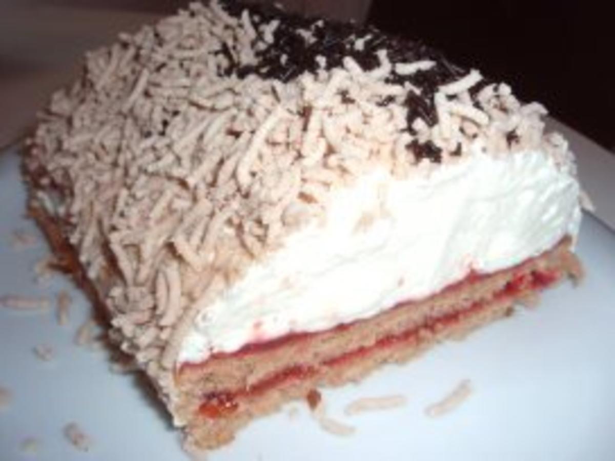 Torte: Schokolade-Maronischnitten - Rezept