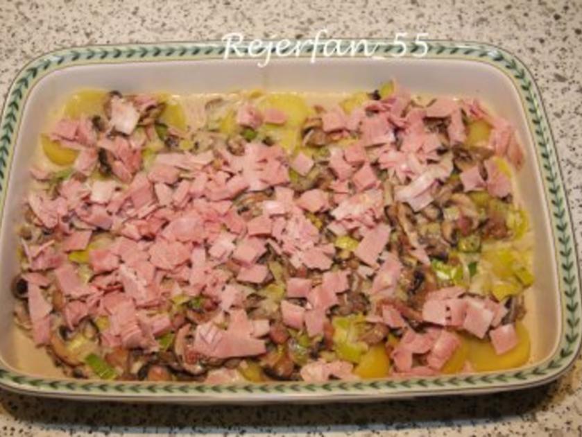 Champignon-Lauch-Schinken-Auflauf - Rezept - kochbar.de