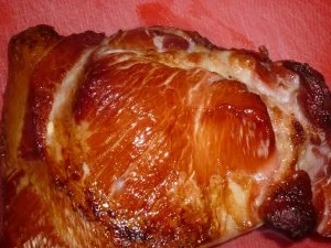 Geräucherte Bierrippe mit Orangenhonigkruste und dicken Bohnen an Salzkartoffeln - Rezept - Bild Nr. 3