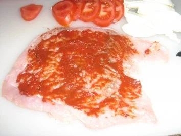 Puten-Cordonbleu in Mandel-Parmesan Panade mediteran - Rezept - Bild Nr. 4