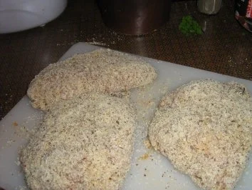 Puten-Cordonbleu in Mandel-Parmesan Panade mediteran - Rezept - Bild Nr. 7