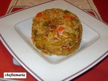 Rezept: Bunte Reispfanne Bunte Reispfanne - Rezept