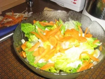 Romanaherzensalat mit Möhren und Petersilienwurzel - Rezept - Bild Nr. 3