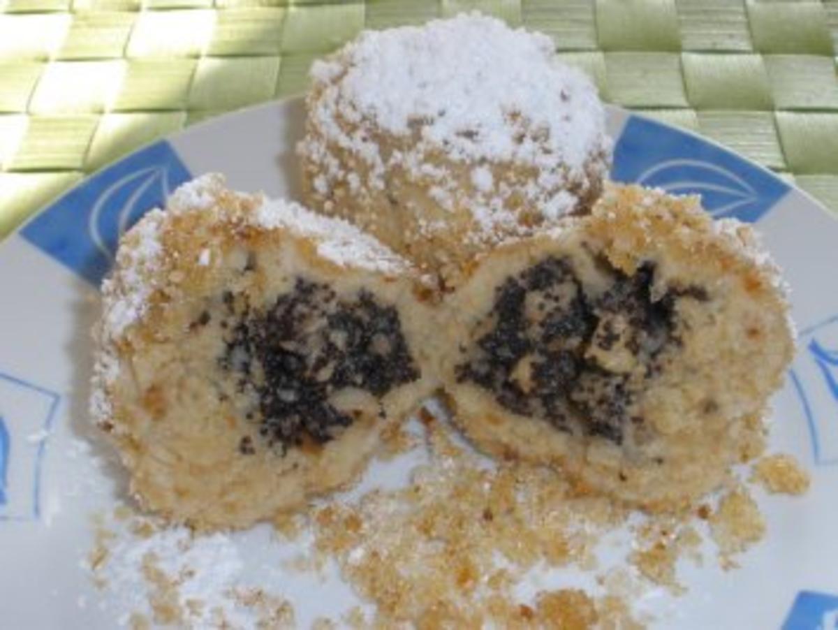 Bilder für Dessert - Topfenknödel mit Mohn - Apfel - Fülle - Rezept