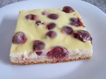 Kirschkuchen mit Rahmguss - Rezept