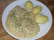 Wurstpfanne mit Senf - Rahm - Rezept