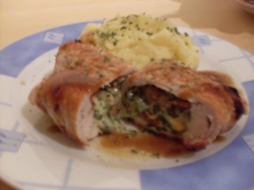 Gefüllte Putenschnitzel - schnell &amp; einfach - 139 kcal/100g