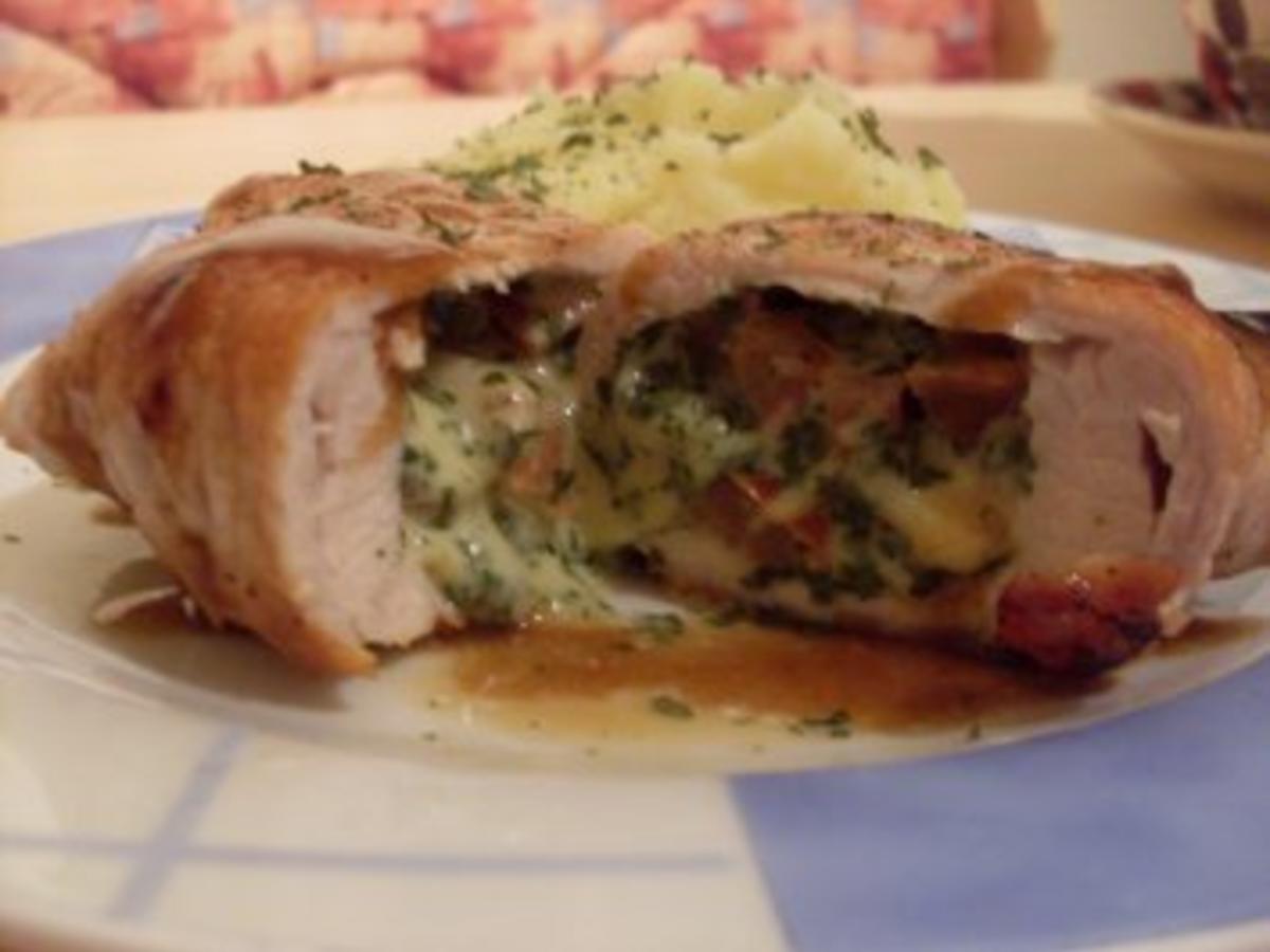 Gefüllte Putenschnitzel - schnell & einfach - 139 kcal/100g Gefüllte Putenschnitzel - schnell & einfach - 139 kcal/100g