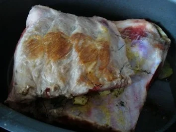 Schweinsrippchen gefüllt und Rosmarinkartoffeln - Rezept - Bild Nr. 7