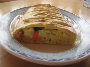Kartoffel_Gemüse-Strudel mit Schnittlauchsauce - Rezept - Bild Nr. 2