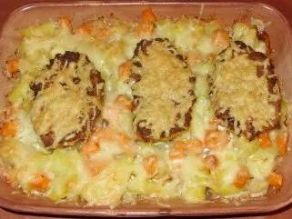 Auflauf herzhaft - Schnitzel-Auflauf - Rezept