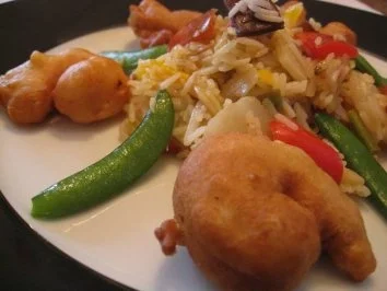 Rezept: Gebackene Garnelen & Wok Mix mit Basmatireis Bild Nr. 10 Gebackene Garnelen & Wok Mix mit Basmatireis - Rezept - Bild Nr. 10