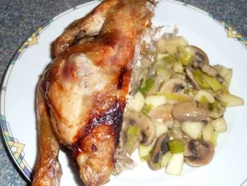 Gefülles Brathähnchen "4 Jahreszeiten" - Rezept