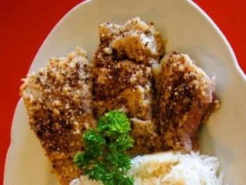 Rezept: Sesam-Fischfilet .....Wallerfilet =Welsfilet ( mit Dill-Gurkengemüse im KB ) Sesam-Fischfilet .....Wallerfilet =Welsfilet ( mit Dill-Gurkengemüse im KB ) - Rezept