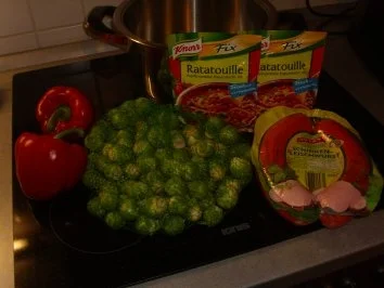 Eintöpfe: Rosenkohl - Paprika - Topf - Rezept - Bild Nr. 2