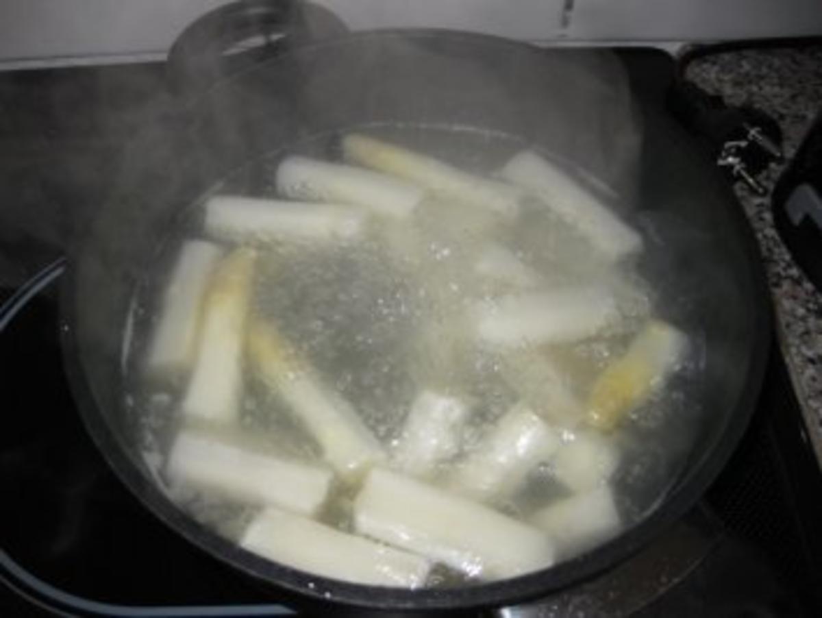 Kartoffel-Spargel-Gratin und Kotelett - Rezept - Bild Nr. 7