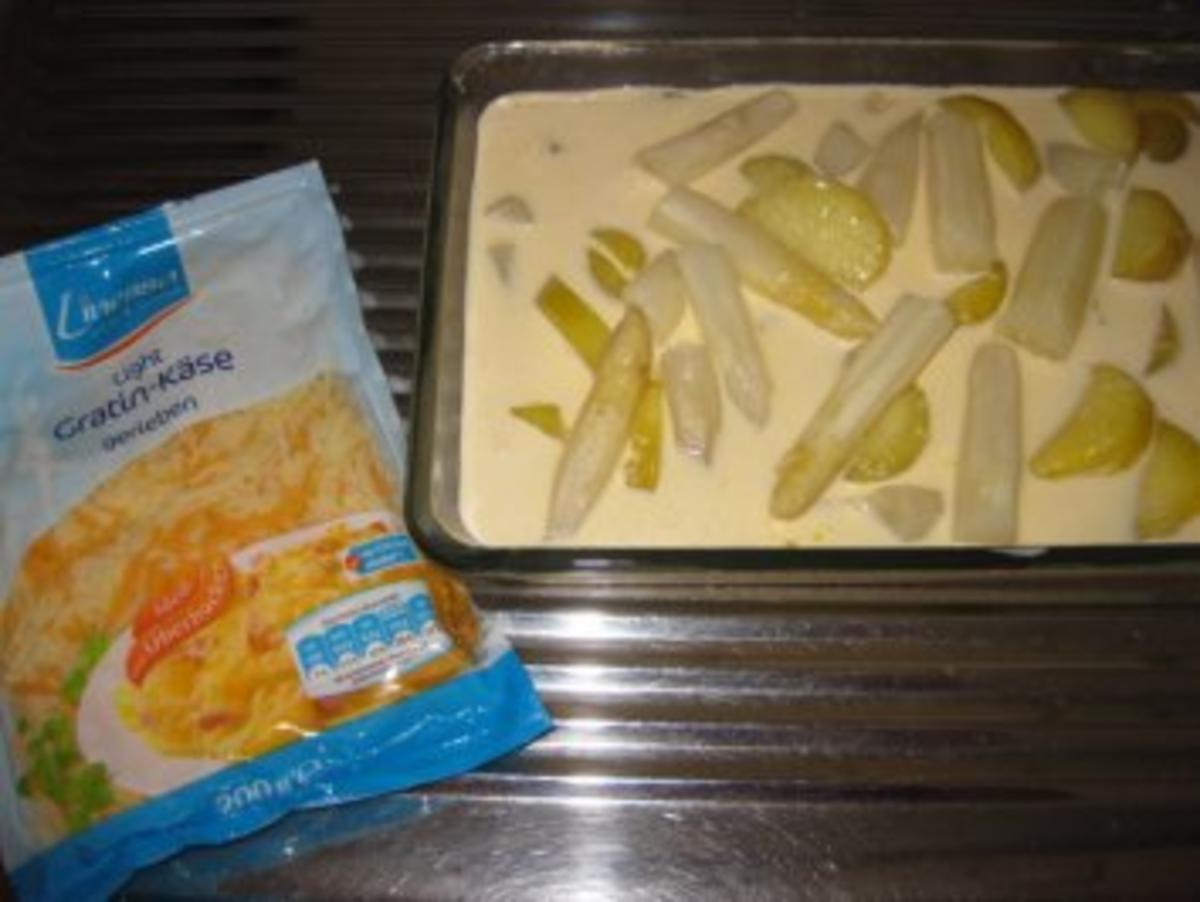 Kartoffel-Spargel-Gratin und Kotelett - Rezept - Bild Nr. 10