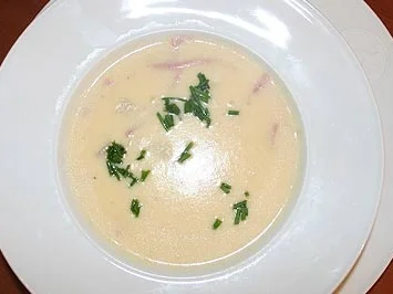 Rezept: Spargelcremesuppe mit Schinkenstreifen Bild Nr. 9 Spargelcremesuppe mit Schinkenstreifen - Rezept - Bild Nr. 9