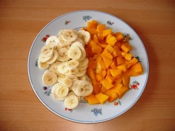 Rezept: Mango-Bananen Quark auf Blätterteig Bild Nr. 3 Mango-Bananen Quark auf Blätterteig - Rezept - Bild Nr. 3