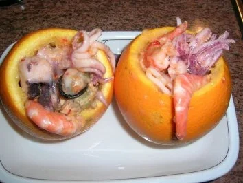 Meeresfrüchte in Orangen geröstet - Rezept - Bild Nr. 3