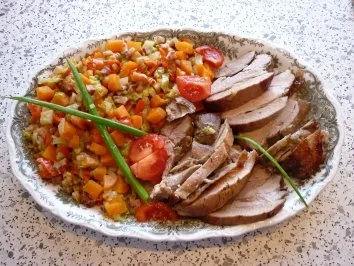 Putenoberkeule  mit Gemüse - Rezept